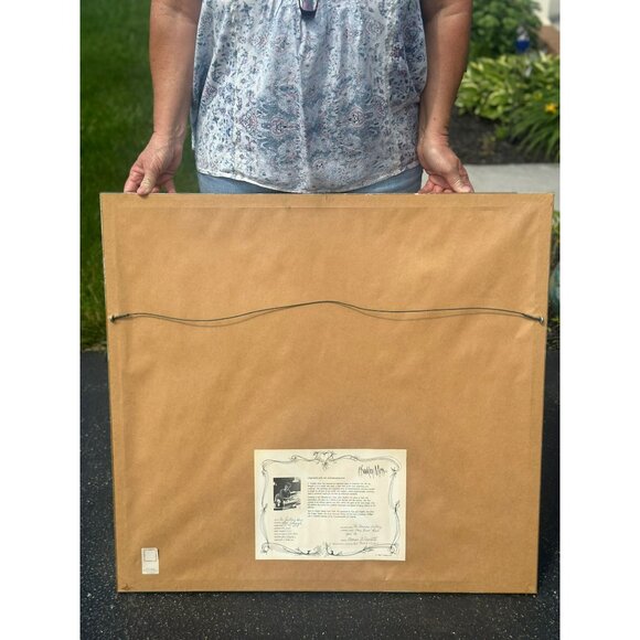 VTG P. Buckley Moss The Quilting Hour Framed 30.5"x30.5" Art Signed Numbered COA - Picture 6 of 8